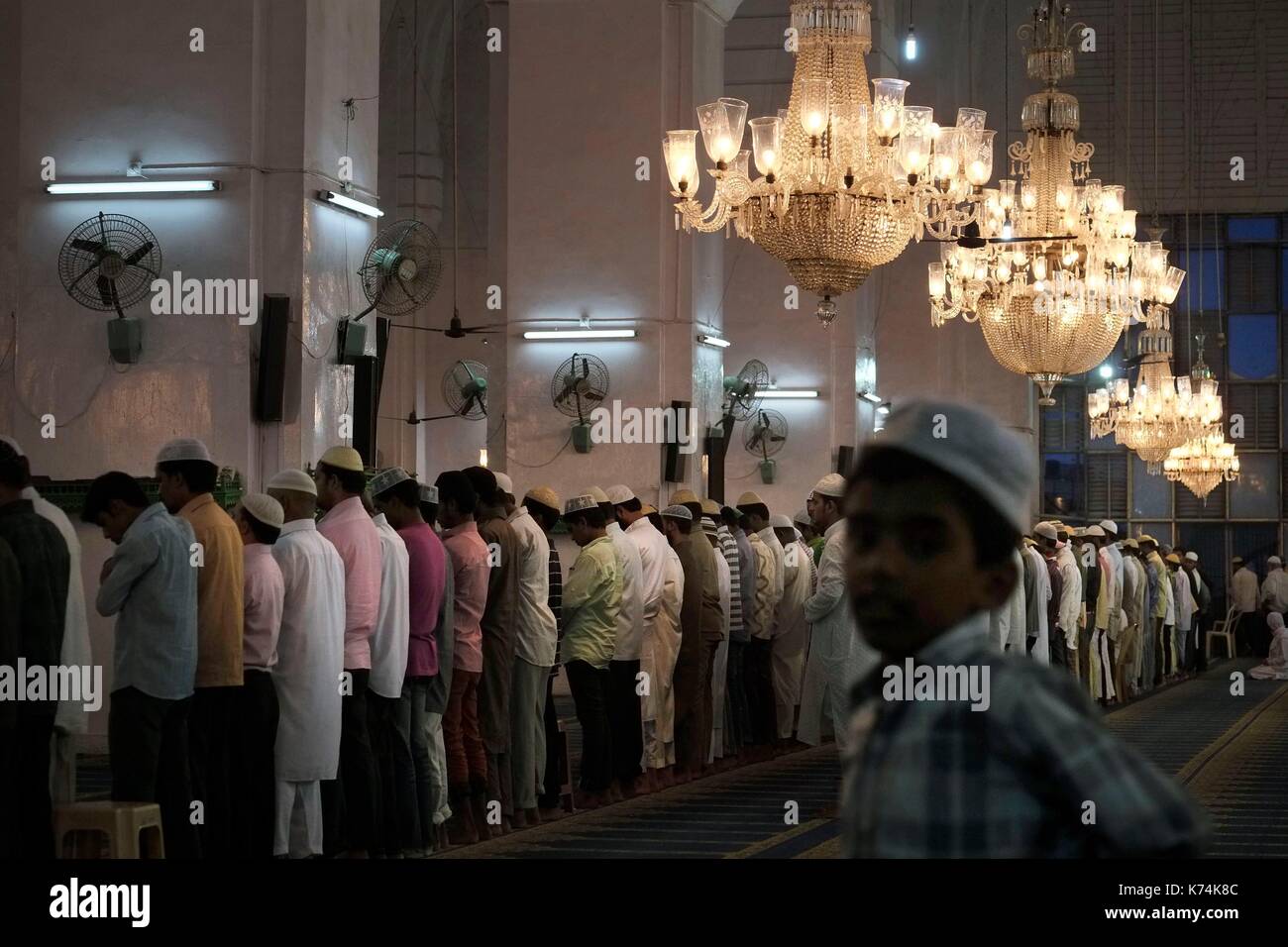 India, Telangana, Hyderabad, Mecca Masjid, Muslims offer special