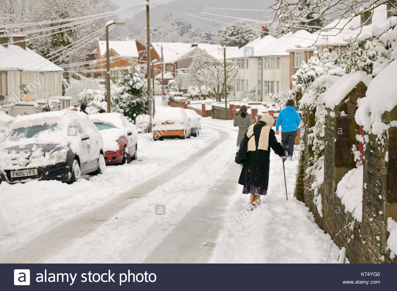 Walking To Church In Snow High Resolution Stock Photography and Images