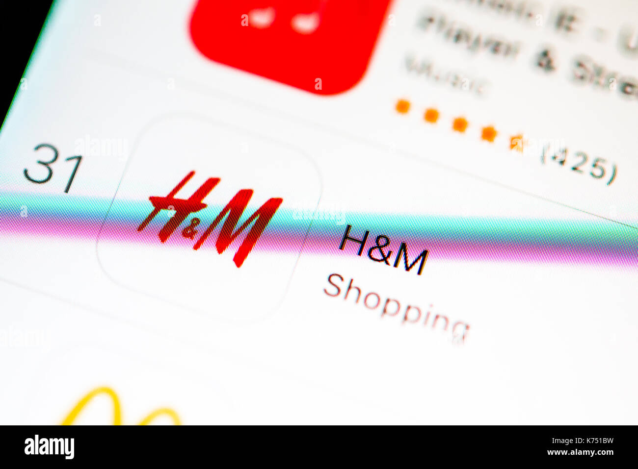 H&M App in the Apple App Store, online trading, display on a screen of a  mobile phone, iPhone, iOS, smartphone, macro recording Stock Photo - Alamy
