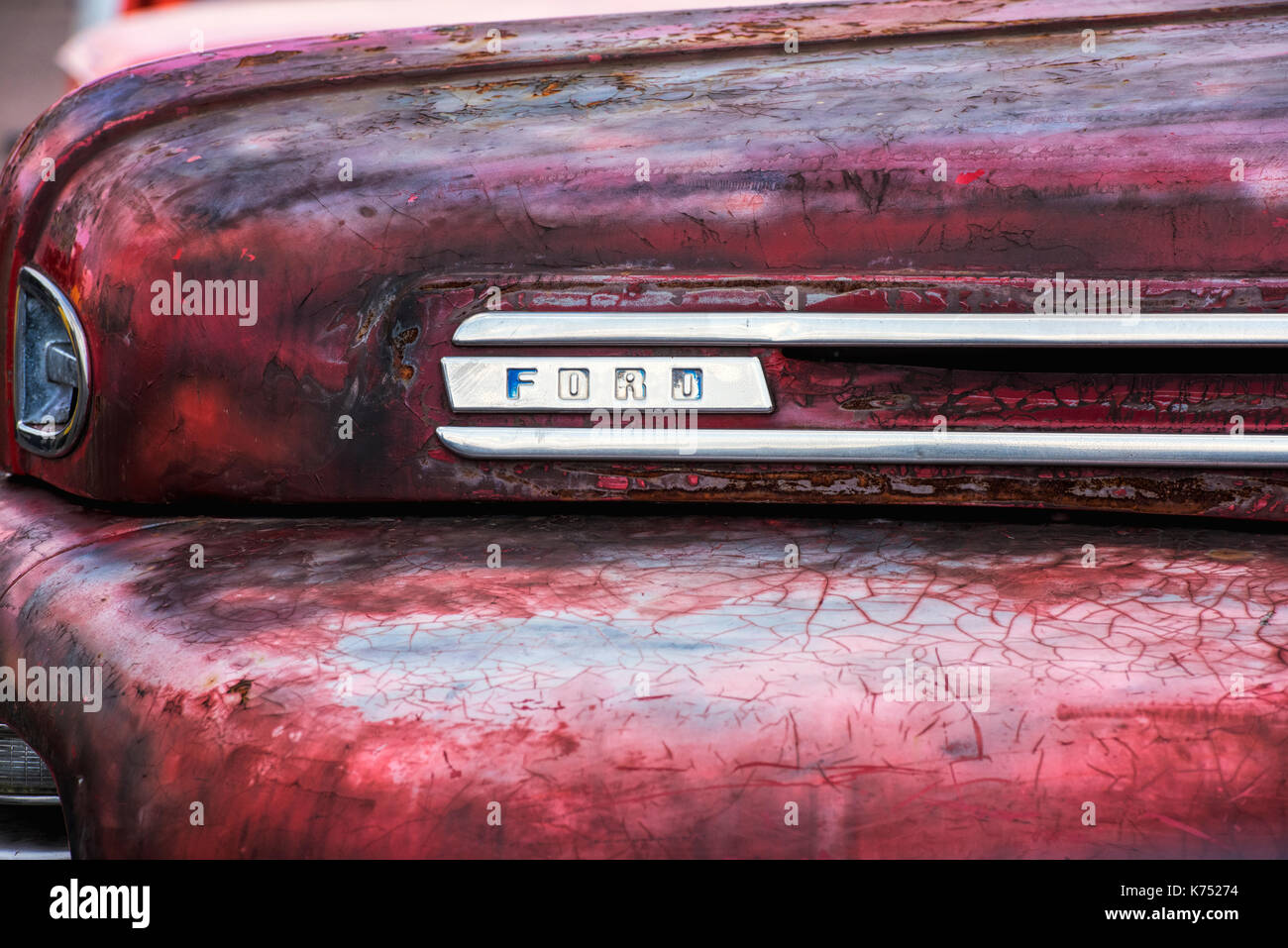 1949 Ford Pick up truck bonnet abstract Stock Photo