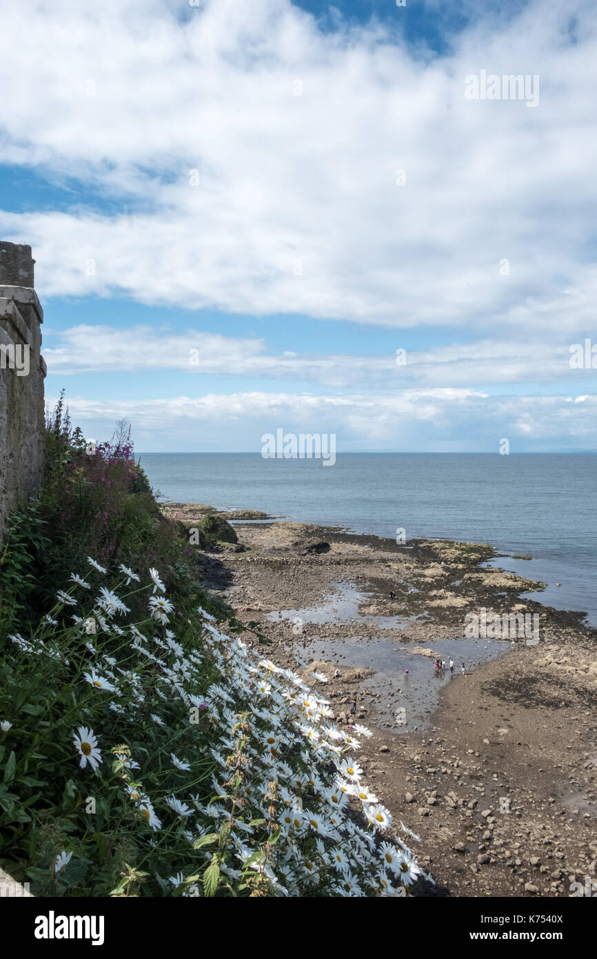 Seascape views of West Scotland near Girvan and Culzean Castle Stock