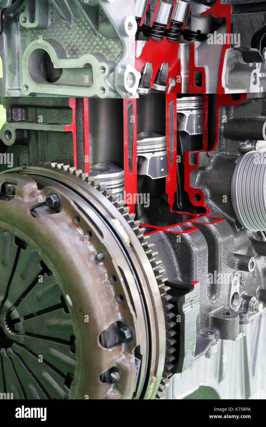 car engine pistons and valves close up Stock Photo Alamy