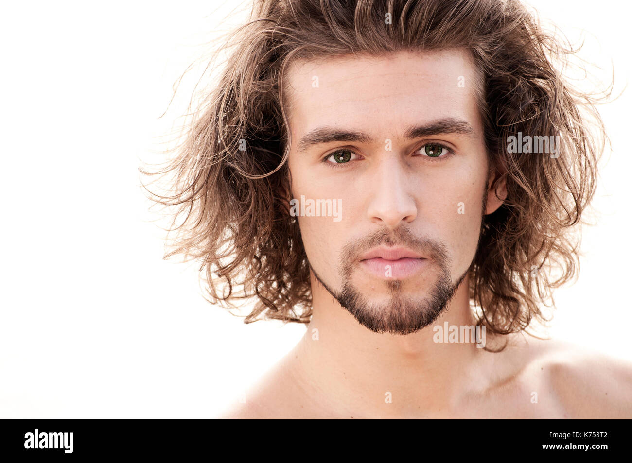 Man italian long hair portrait hi-res stock photography and images - Alamy