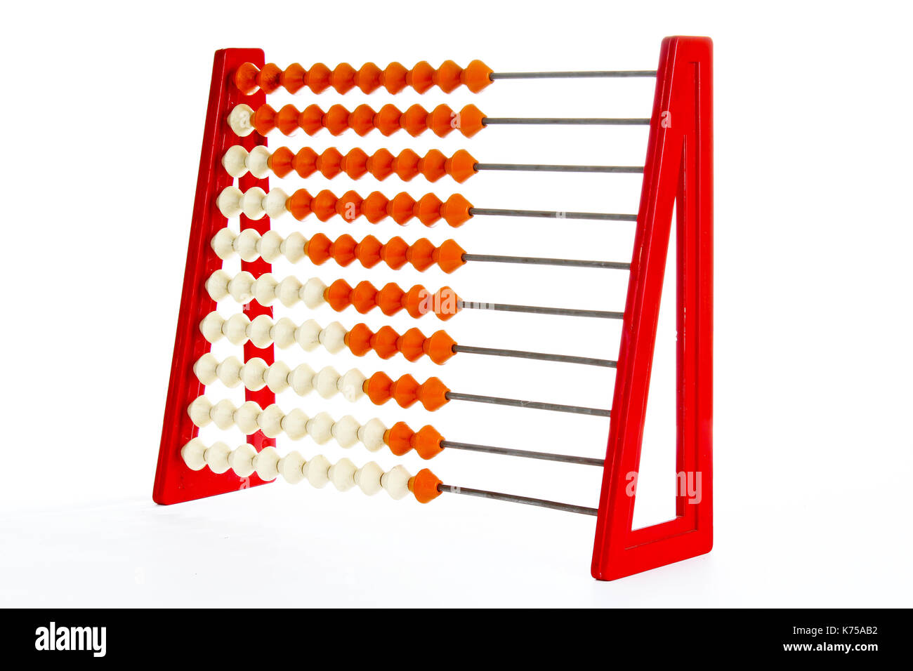 Soroban abacus on white studio background Stock Photo - Alamy