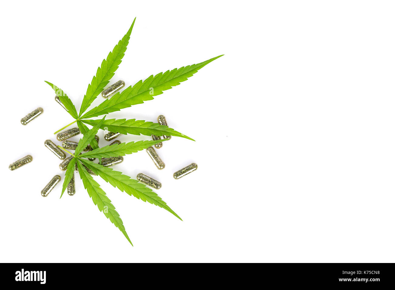 Hemp capsules Cut Out Stock Images & Pictures - Alamy