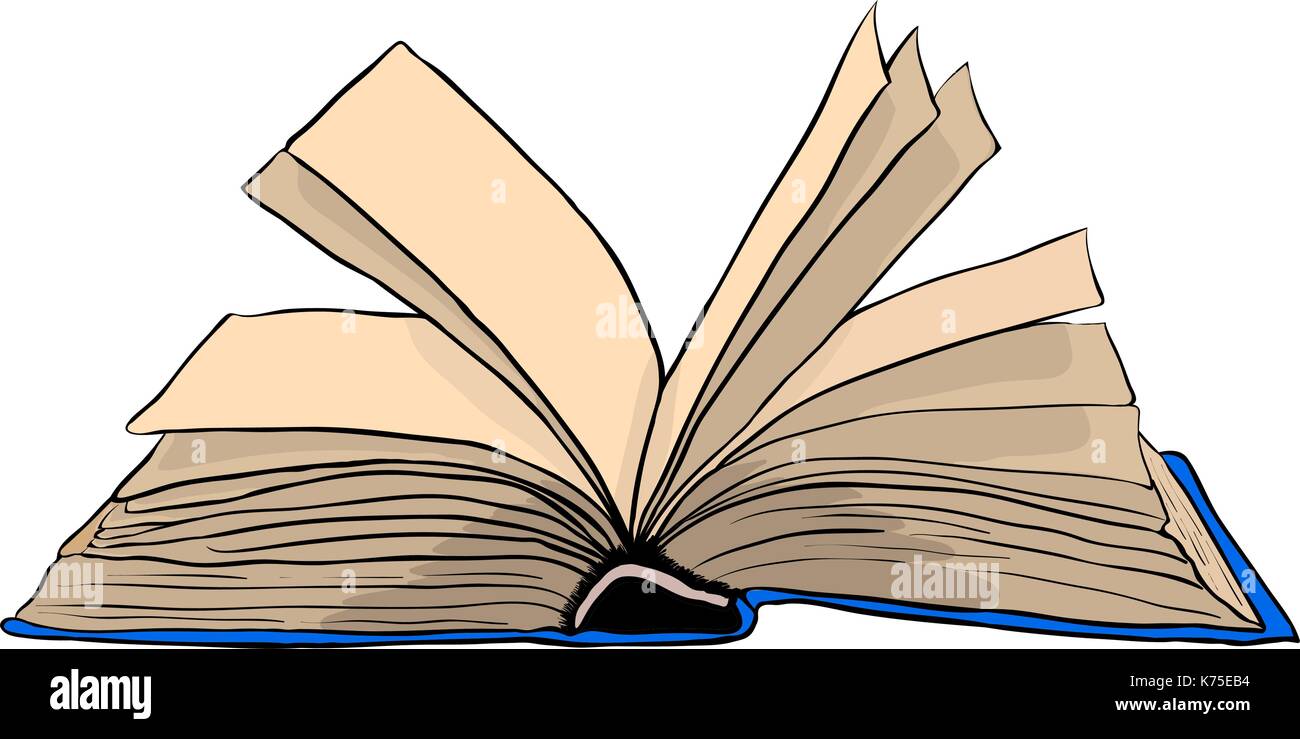 old open book with blank sheets vector illustration 511250 Vector
