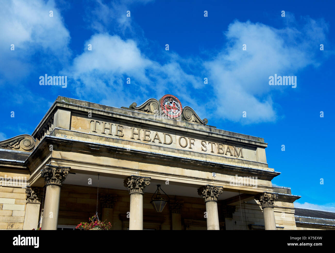 Sign - Head of Steam - Huddersfield, Kirklees, West Yorkshire, England UK Stock Photo