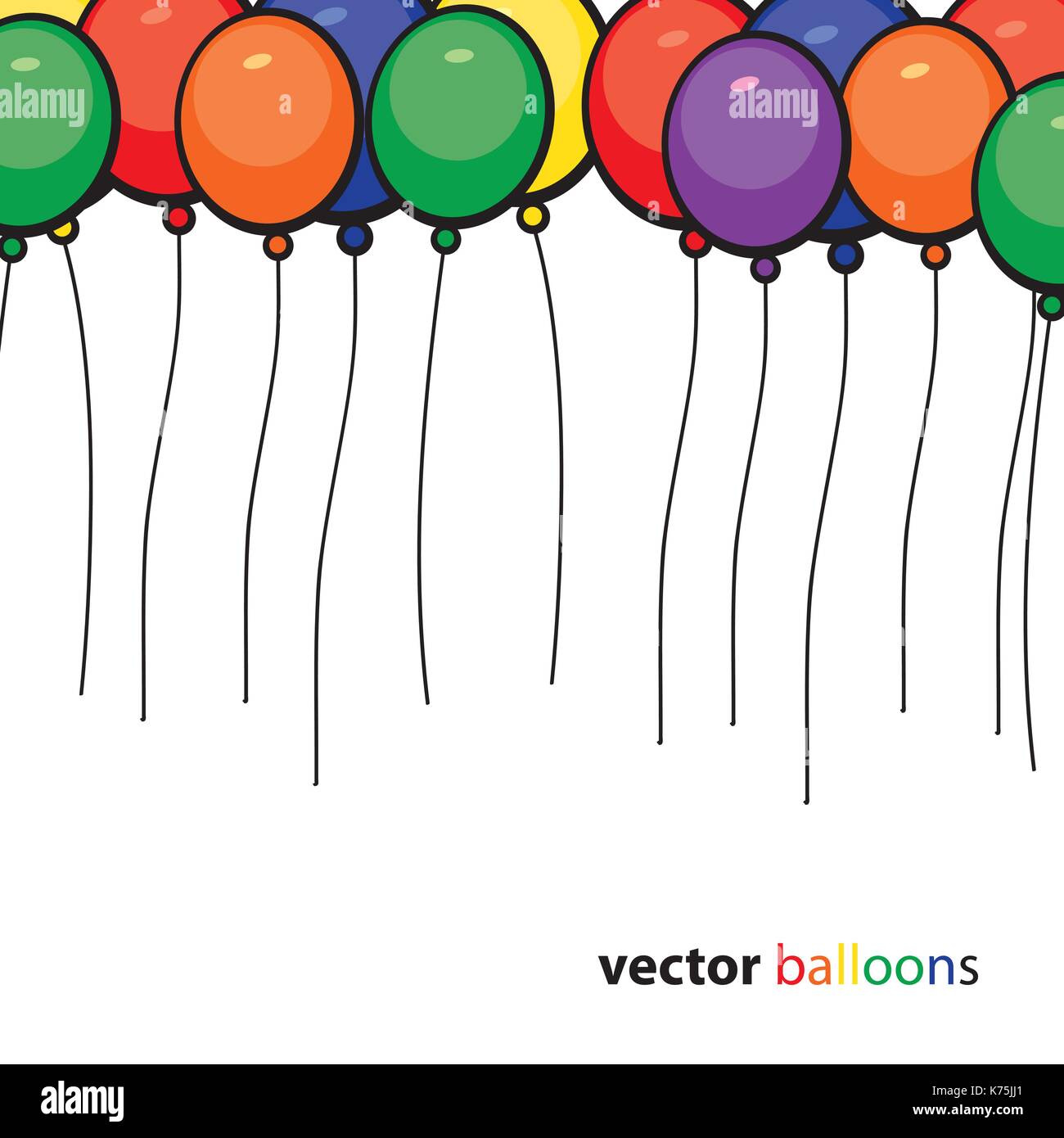 Colorful Party Balloons Background Vector Design Stock Vector Image
