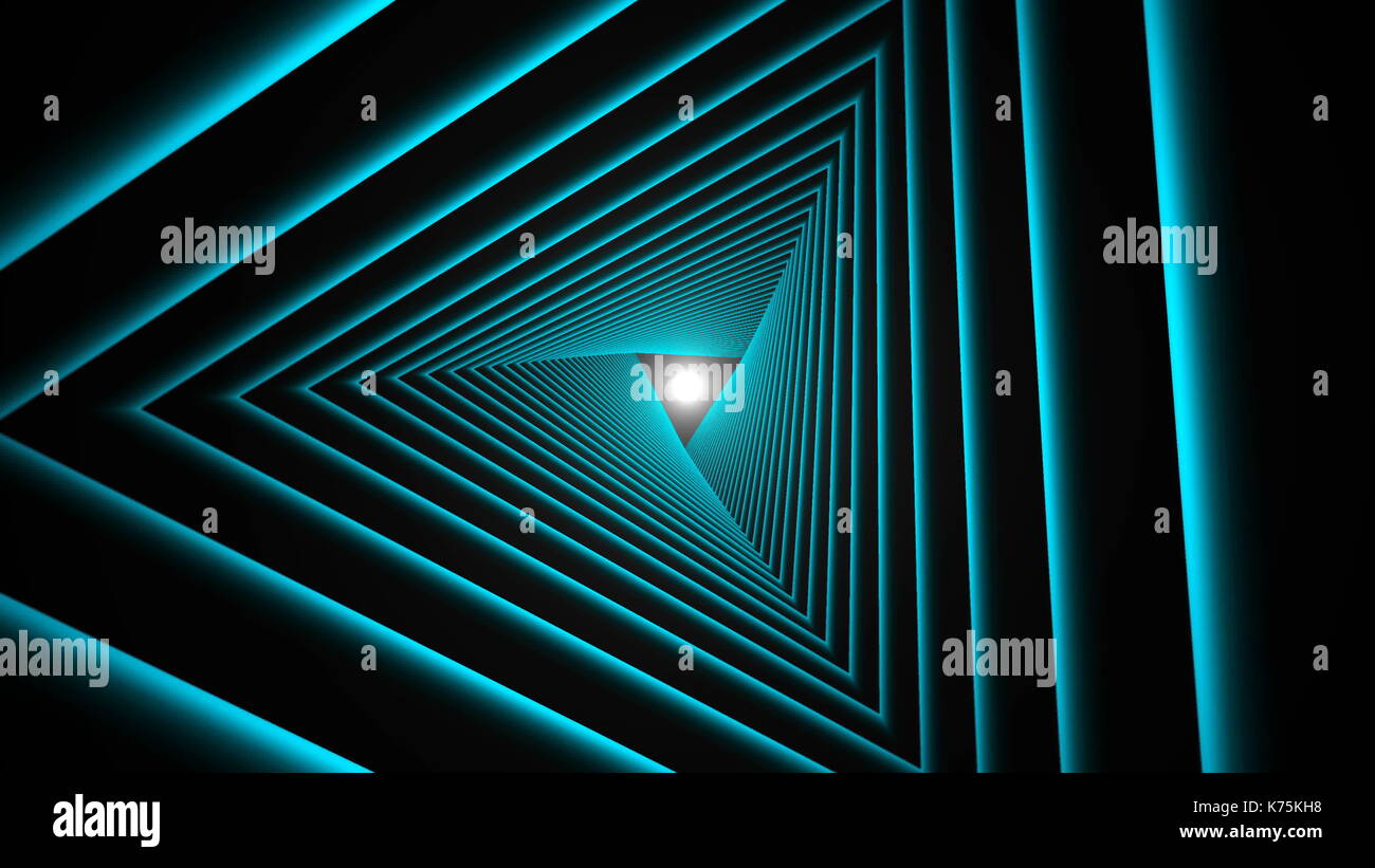 Triangle Future Translucent Triangle Future Space Tunnel. A Science Fiction Composition Stock Photo ...