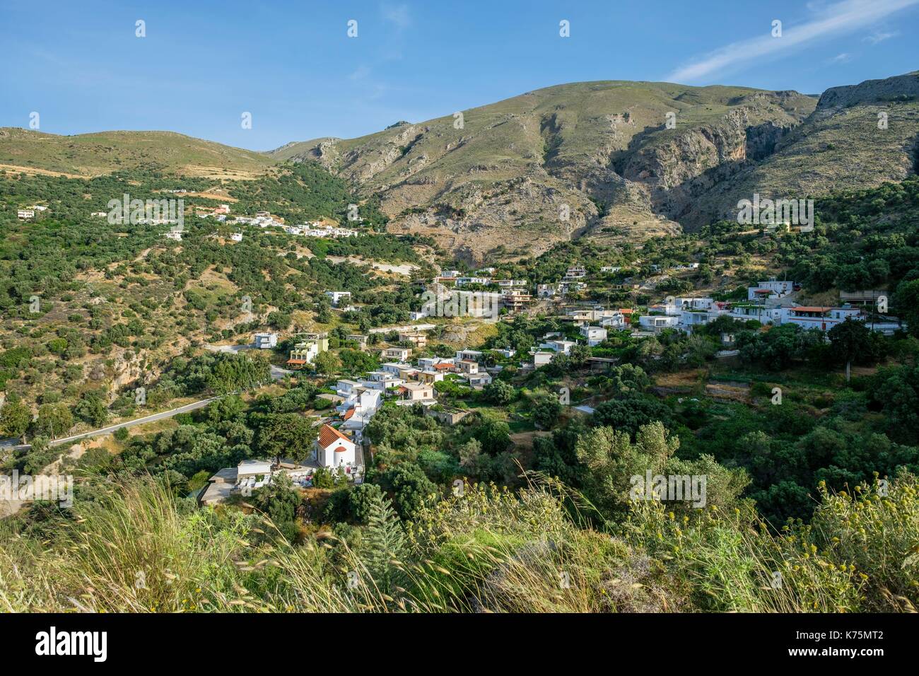 Geece, Crete, Rethymnon district, Kato Rodakino village on the road between Frangokastello and Plakias Stock Photo