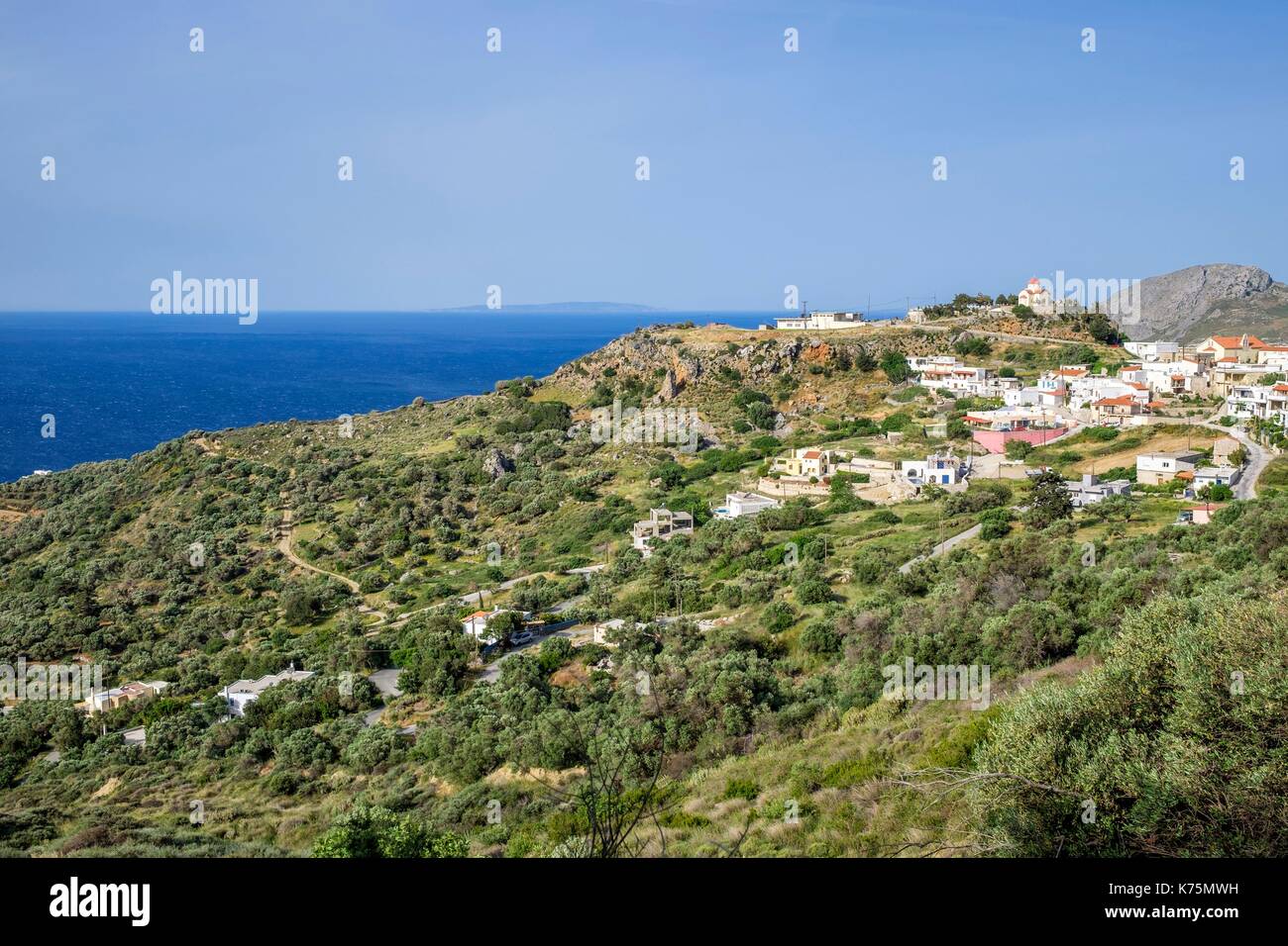 Greece, Crete, Rethymnon district, village of Sellia on the road between Frangokastello and Plakias Stock Photo