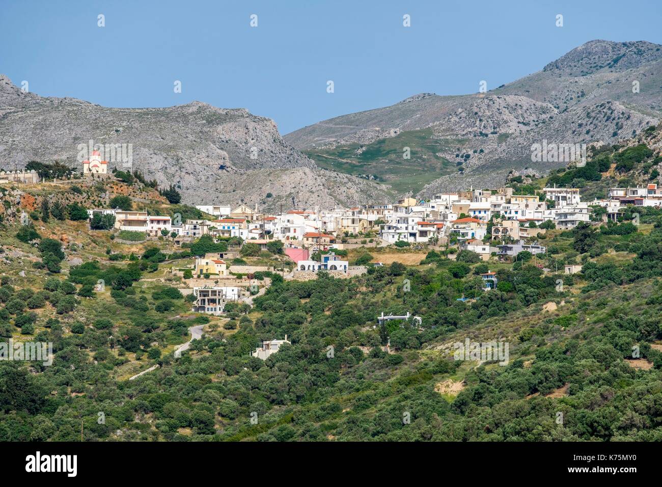 Greece, Crete, Rethymnon district, village of Sellia on the road between Frangokastello and Plakias Stock Photo