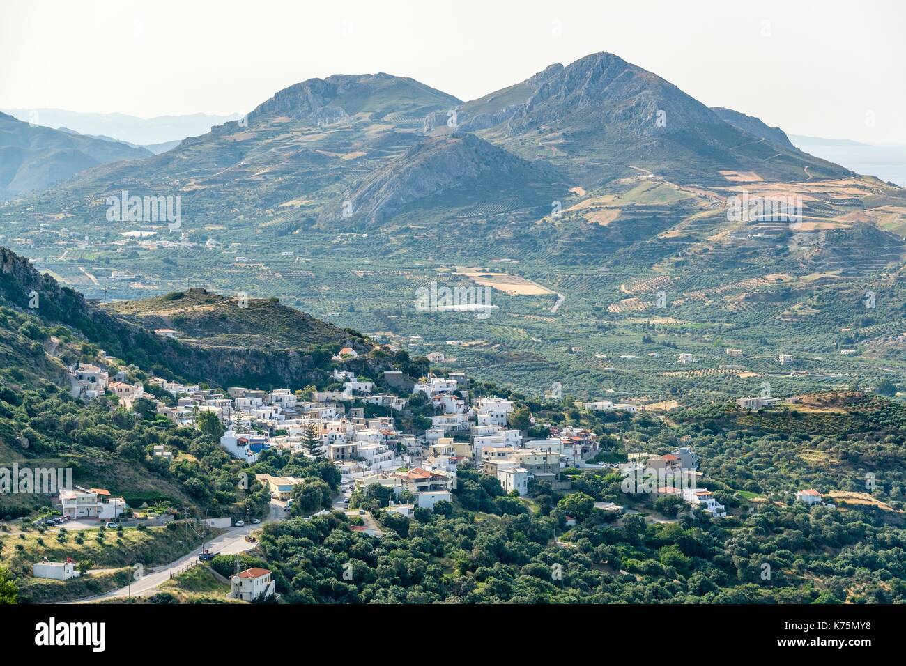 Greece, Crete, Rethymnon district, village of Mirthios on the road between Frangokastello and Plakias Stock Photo