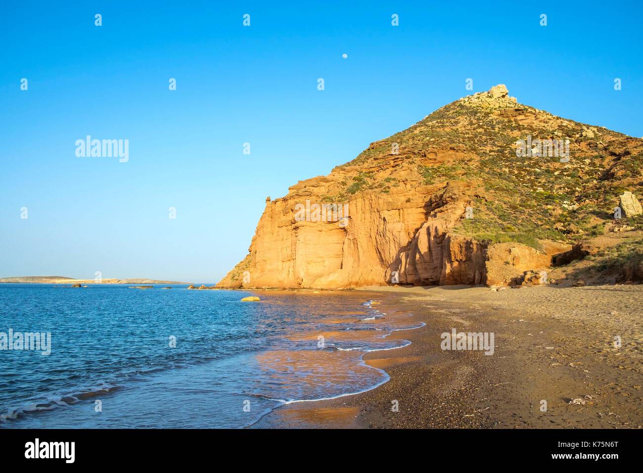 Greece, Eastern Crete, Lassithi district, Sitia Nature park is part of the UNESCO Global Geoparks, Palekastro, Kouremenos beach Stock Photo