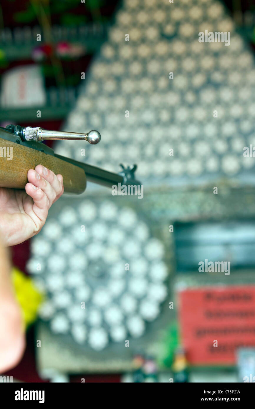 schießbude ,shooting gallery, Stock Photo