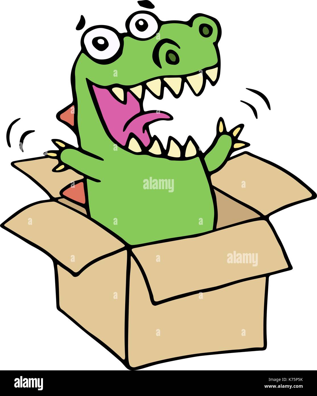 Jumping dinosaur Stock Vector Images - Alamy