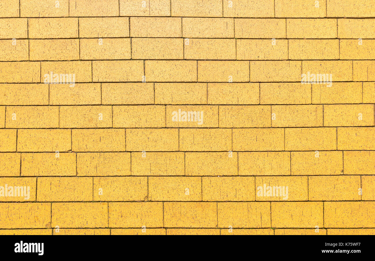 Background yellow brick walkway Stock Photo Alamy