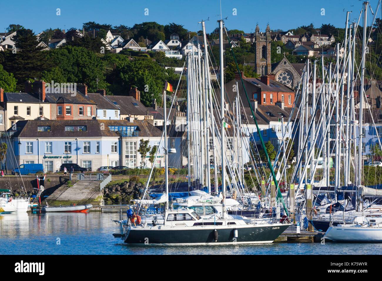 Ireland, County Fingal, Howth, Howth Harbor, boats Stock Photo