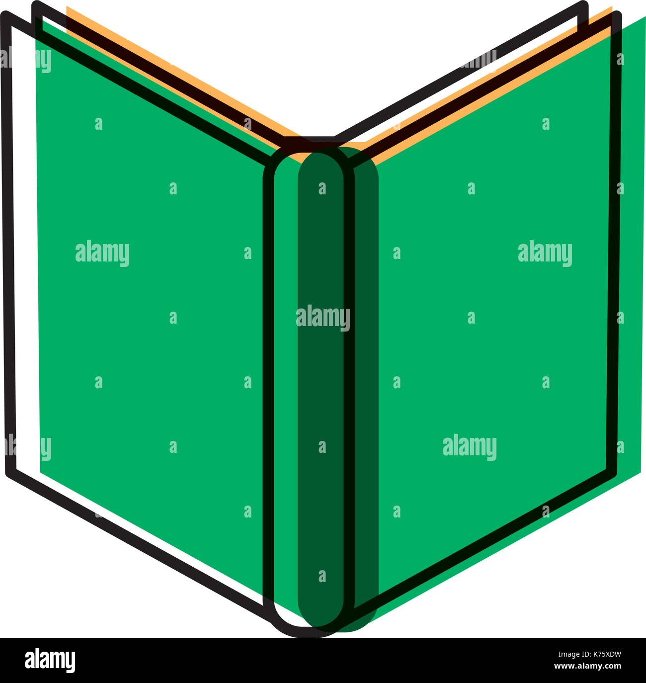 Book open isolated Stock Vector Image & Art - Alamy