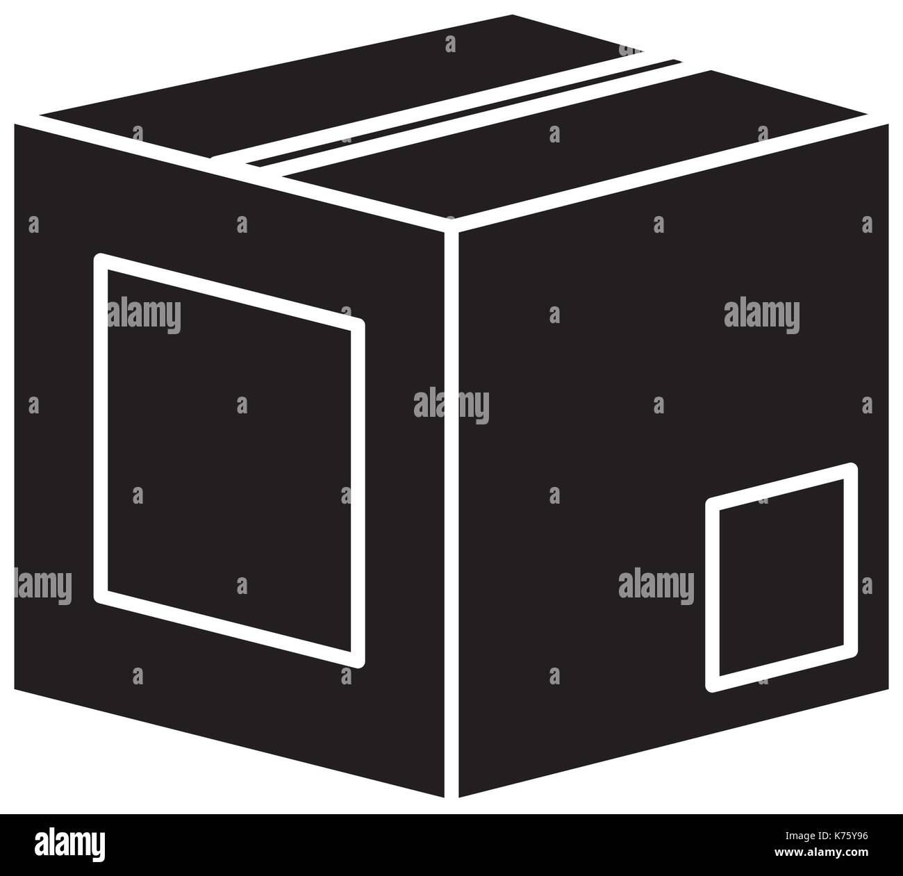 Cardboard box isolated Stock Vector Image & Art - Alamy