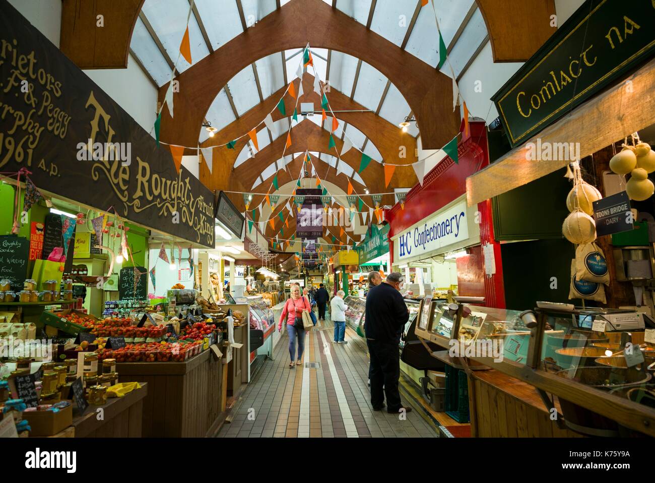 Ireland, County Cork, Cork City, English Market, interior Stock Photo