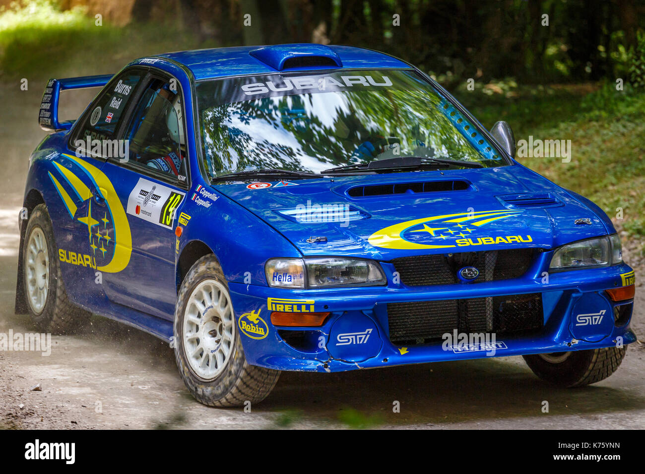 1999 Subaru Impreza WRC on the forest rally stage with driver Massimo  Cappellini at the 2017 Goodwood Festival of Speed, Sussex, UK Stock Photo -  Alamy