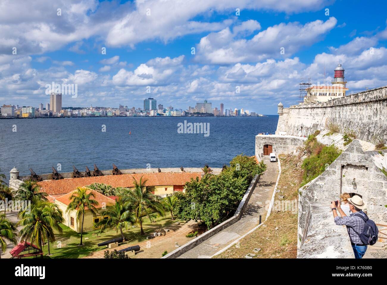 View Of The Spanish Castles Of La Cabana And El Morro Facing The City Of  Havana In Cuba Stock Photo, Picture and Royalty Free Image. Image 27298902.