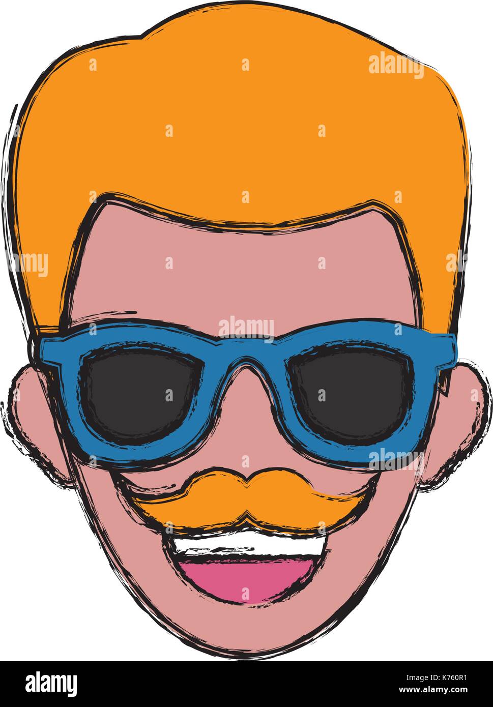 Man Smiling Cartoon Stock Vector Image Art Alamy