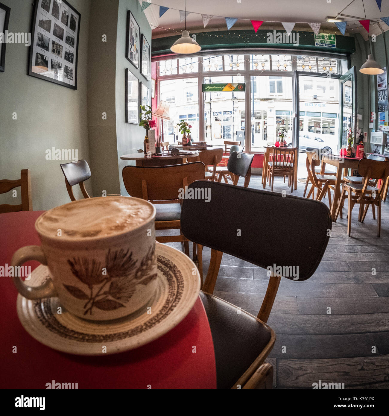 Inside The Sparrow bar in the independent area of Bradford. Stock Photo