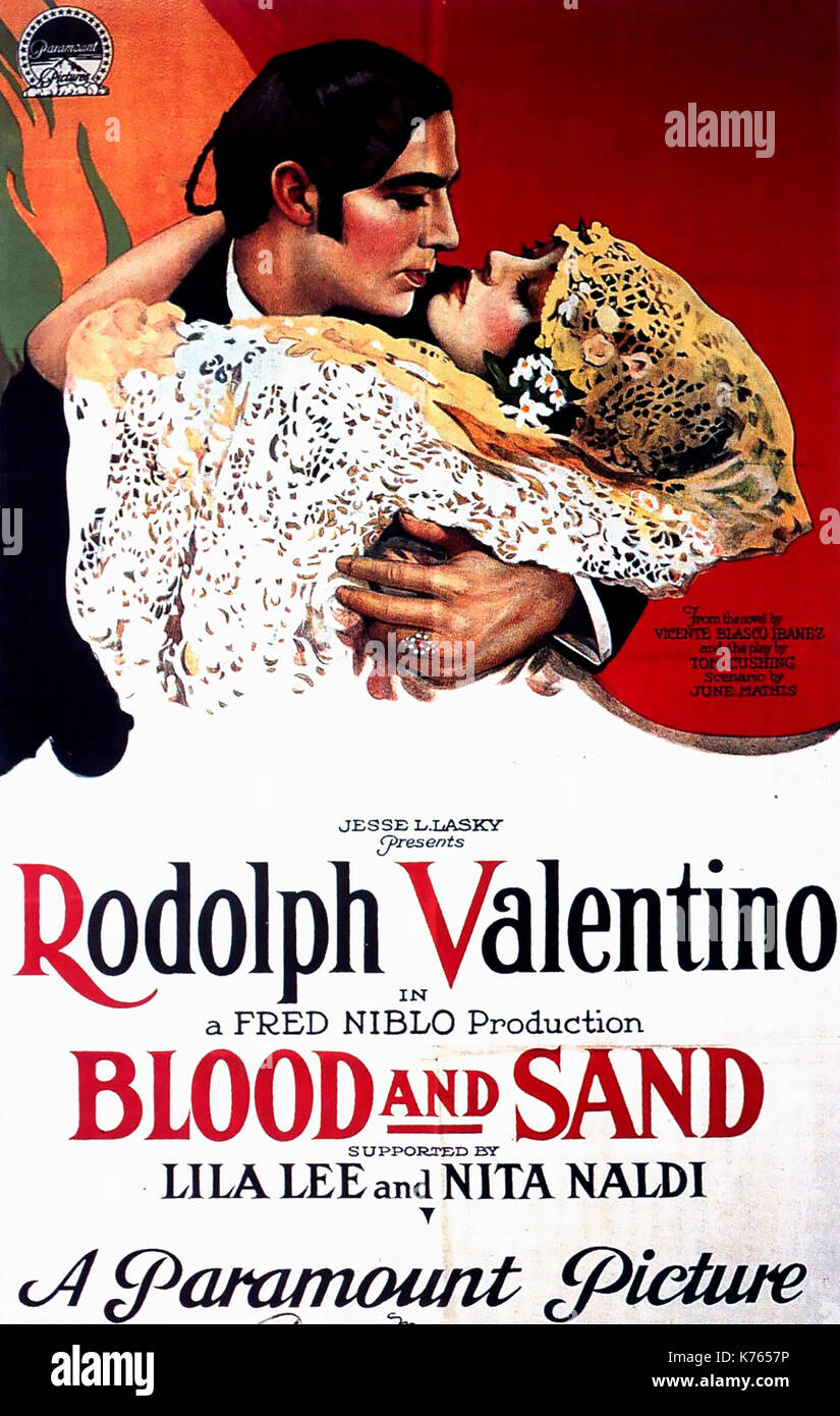 BLOOD AND SAND 1922 Paramount Pictures silent film wth Rudolph