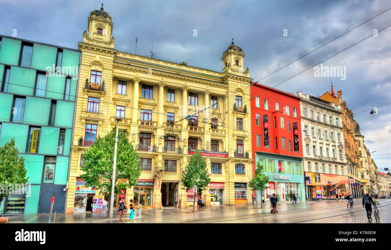 Freedom Square, the main square of Brno in Czech Republic Stock Photo