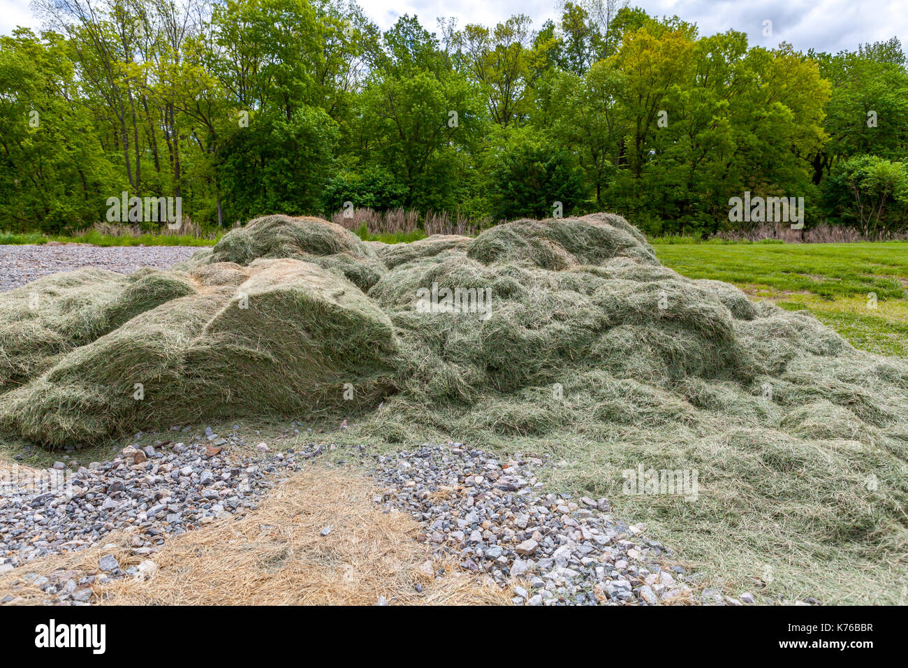 Grass straw heap hi-res stock photography and images - Alamy