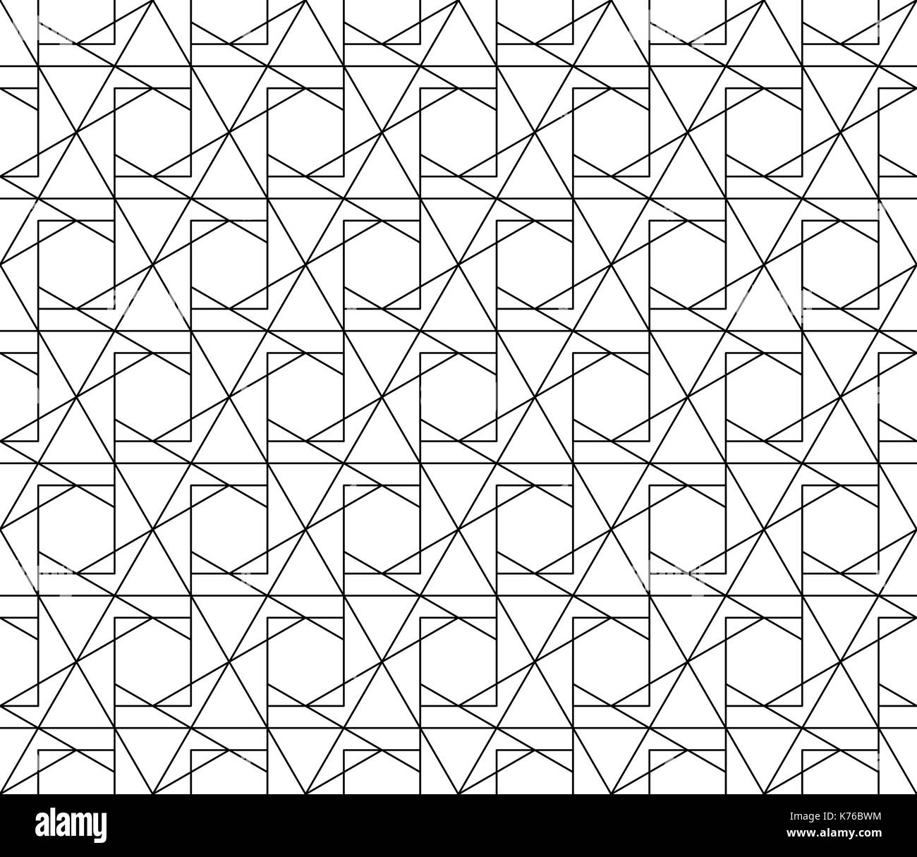 Vector seamless geometric pattern with editable weight of stroke Stock ...