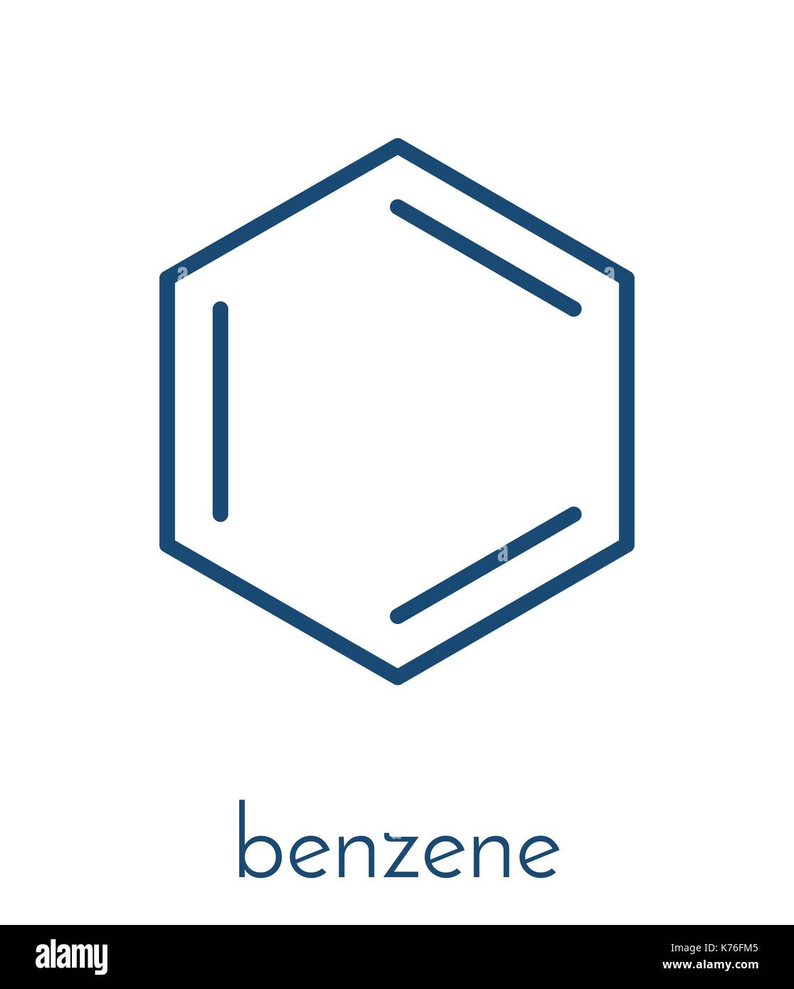 Benzene aromatic hydrocarbon molecule. Important in petrochemistry