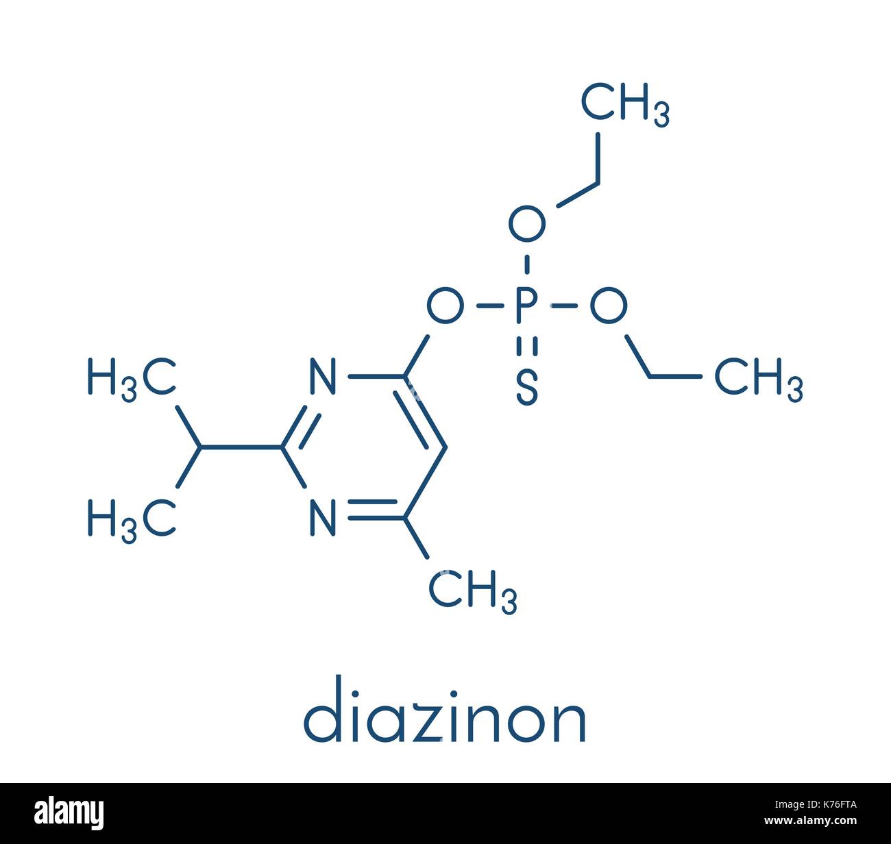 Diazinon (dimpylate) organophosphate insecticide molecule. Skeletal formula  Stock Vector Image & Art - Alamy