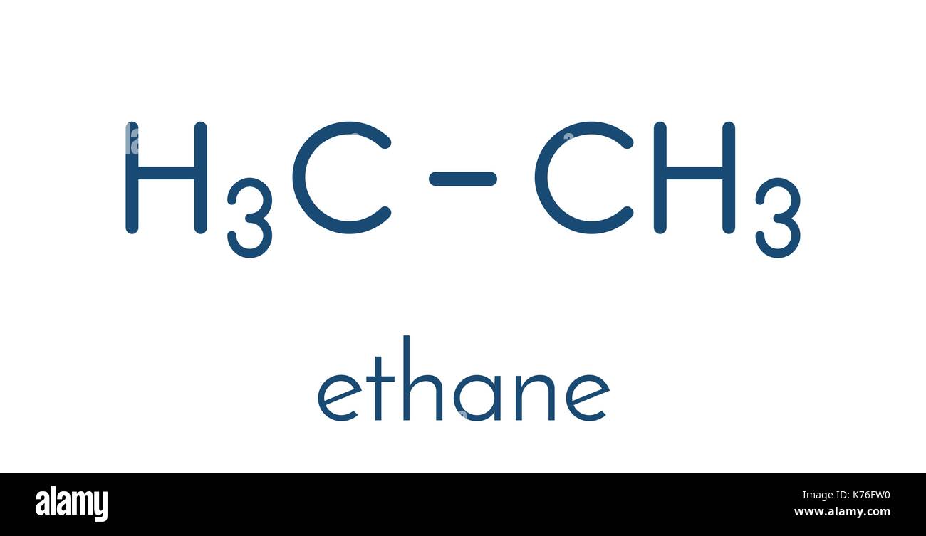 Ethane natural gas molecule. formula Vector & Art - Alamy