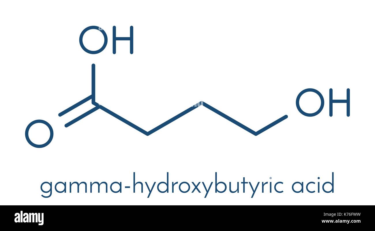 Gamma-hydroxybutyric Acid (GHB, Oxybate, Liquid Ecstasy) Molecule ...