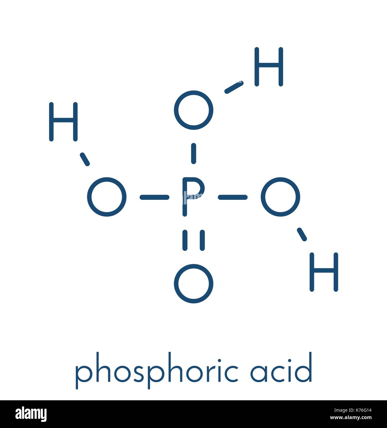 Acide phosphorique, acide orthophosphorique, molécule H2PO4.C'est un acide  minéral faible, E338.Modèle de molécule Image Vectorielle Stock - Alamy