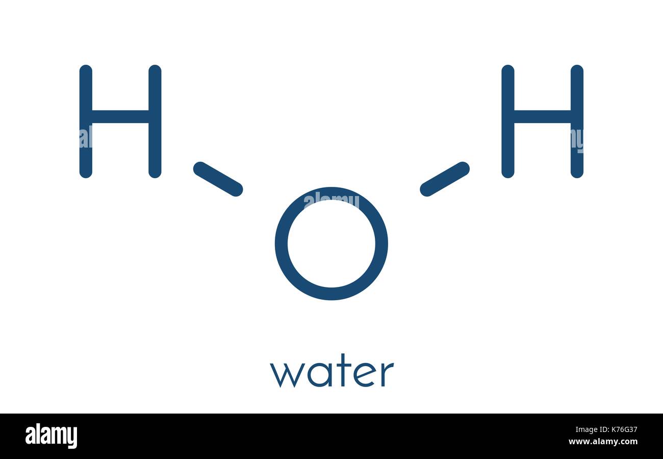 Water H2O Molecule Skeletal Formula Stock Vector Image Art Alamy