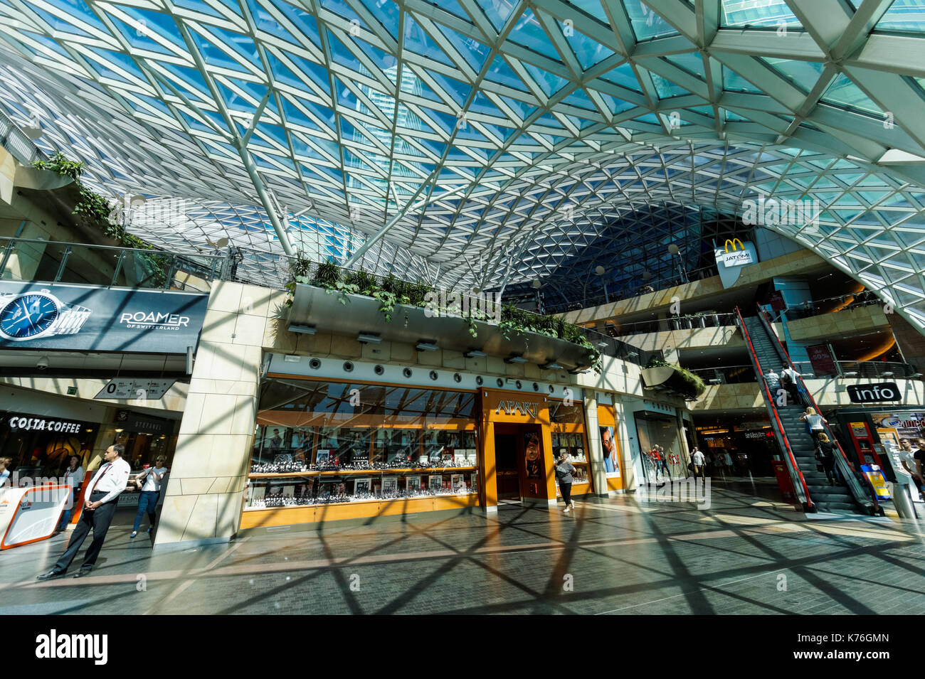 Zlote Tarasy Shopping Mall In Warsaw Poland Stock Photo