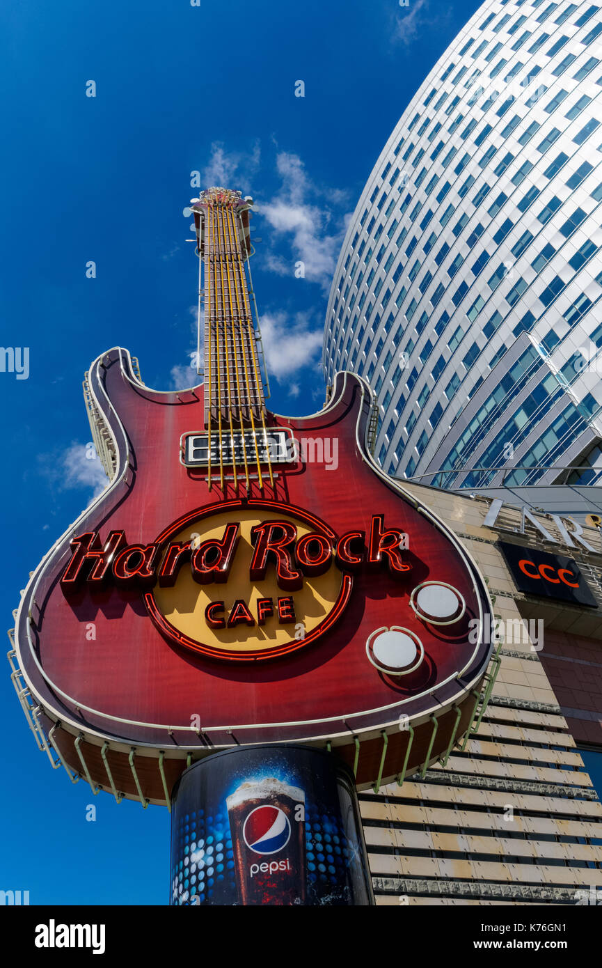 Hard Rock Cafe restaurant in Warsaw, Poland Stock Photo