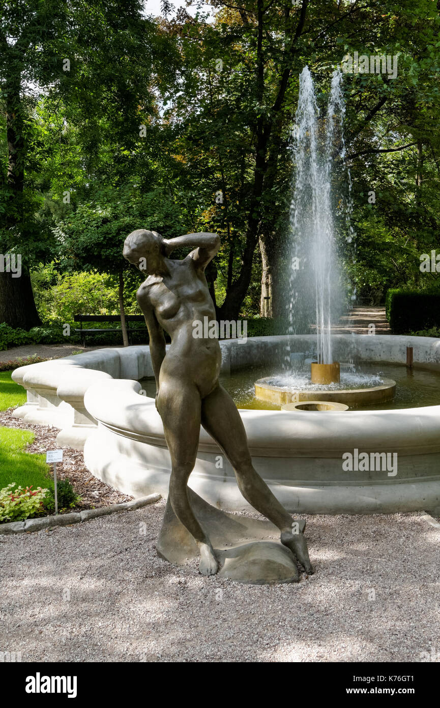 Sculptures in Botanical Garden in Warsaw, Poland Stock Photo