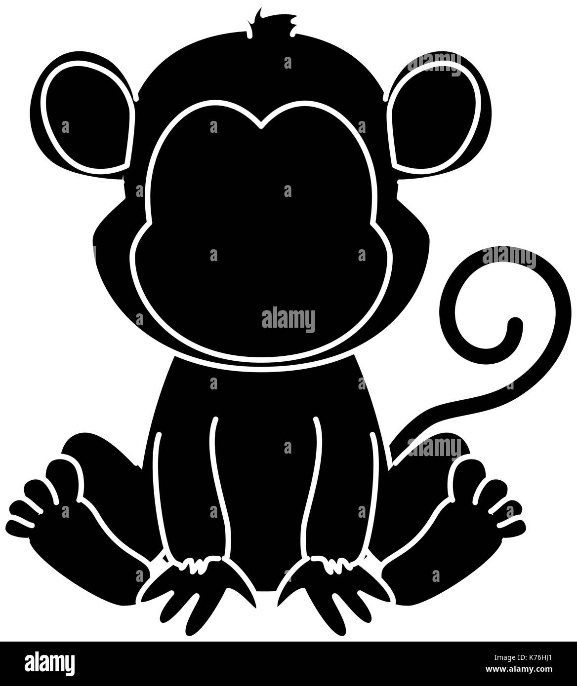 cute monkey character icon vector illustration design Stock Vector ...