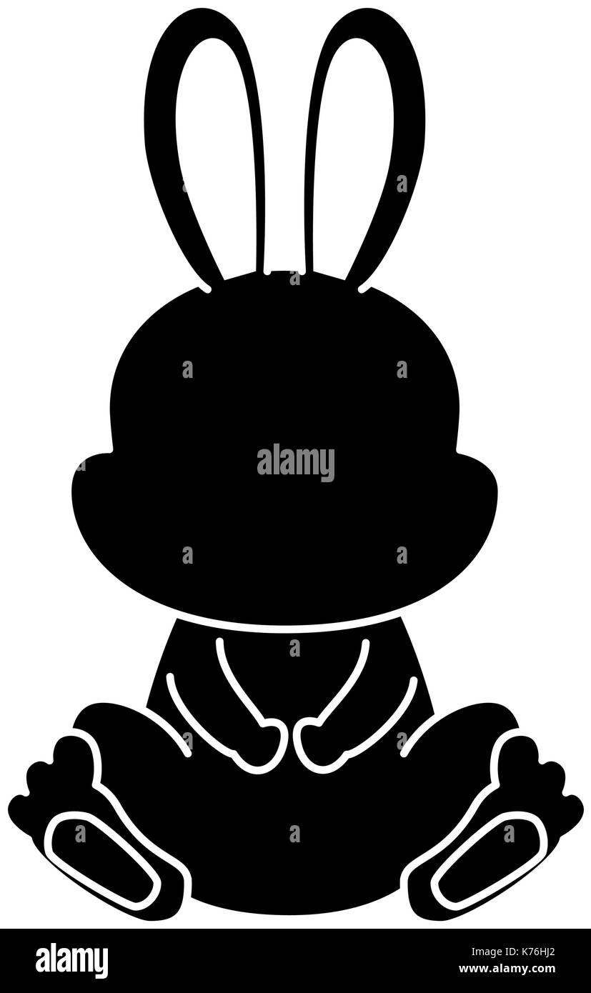 cute rabbit character icon vector illustration design Stock Vector ...