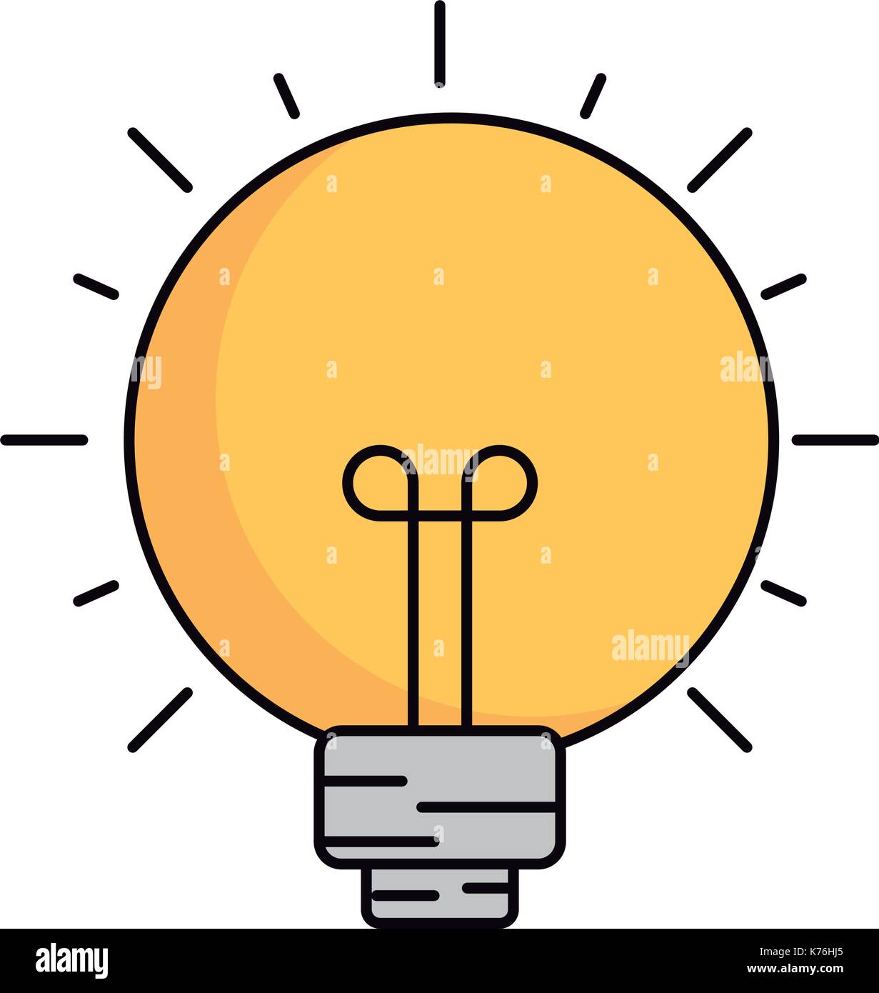 light bulb icon over white background vector illustration Stock Vector ...