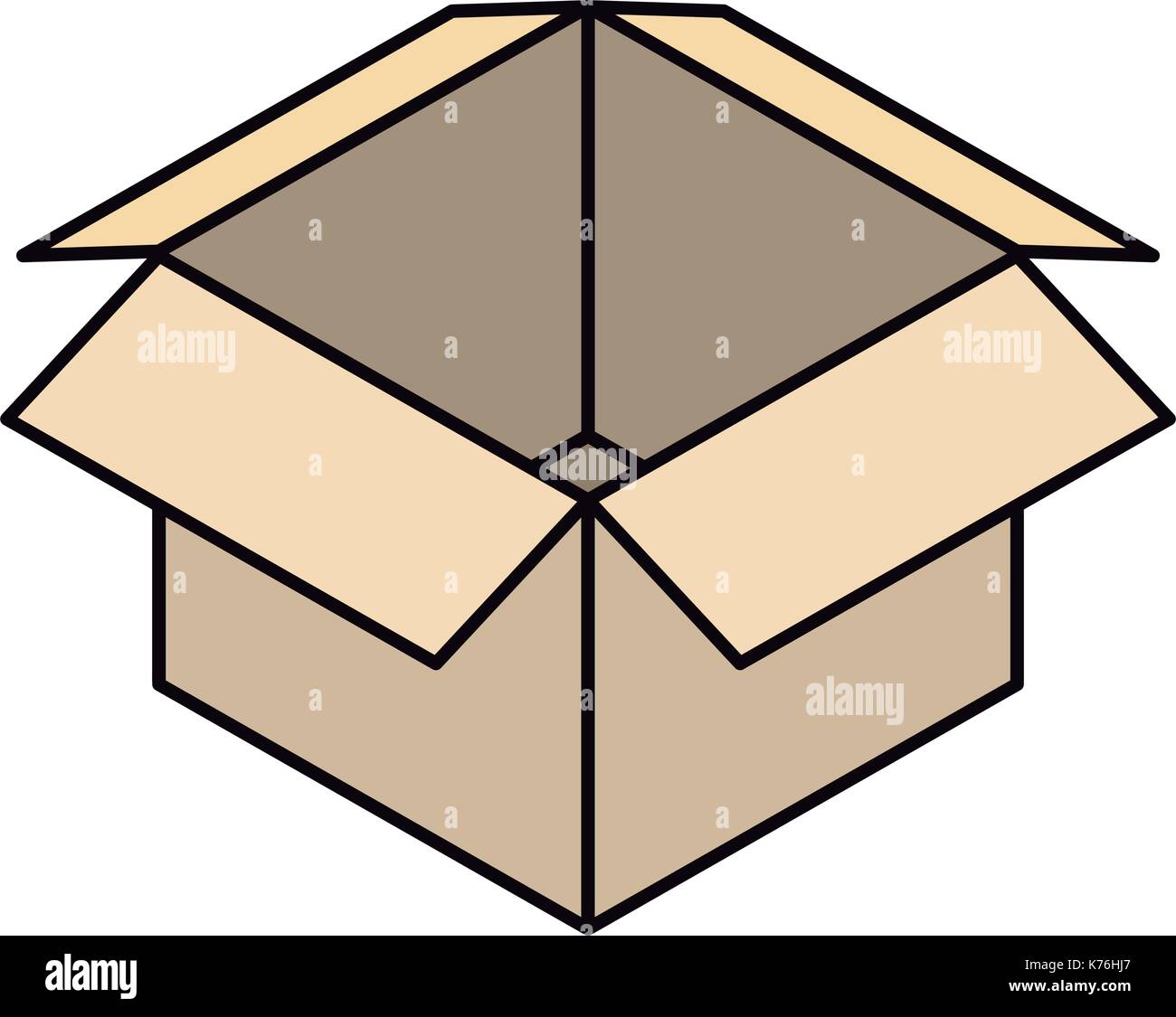carton box icon over white background vector illustration Stock Vector ...