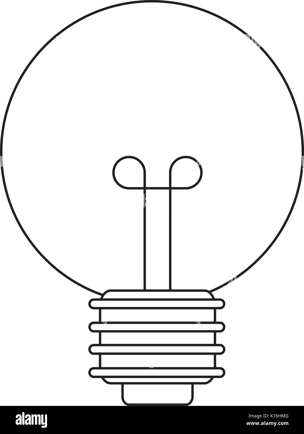 light bulb icon over white background vector illustration Stock Vector ...