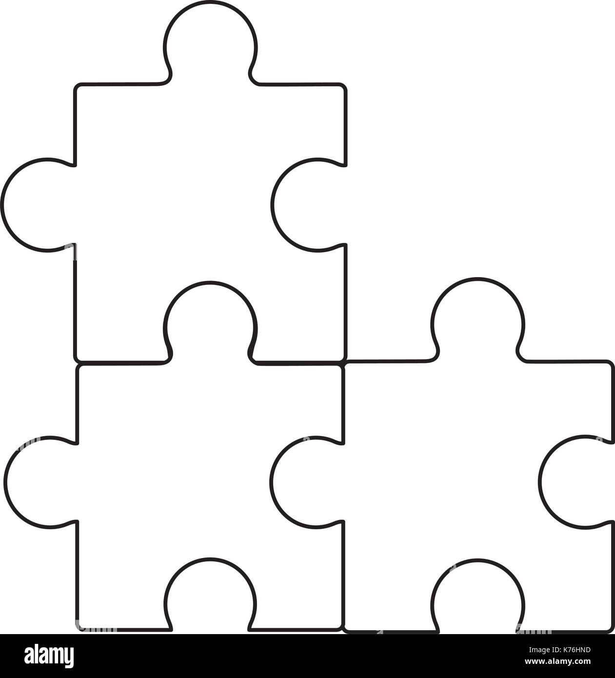 jigsaw puzzles icon over white background vector illustration Stock ...