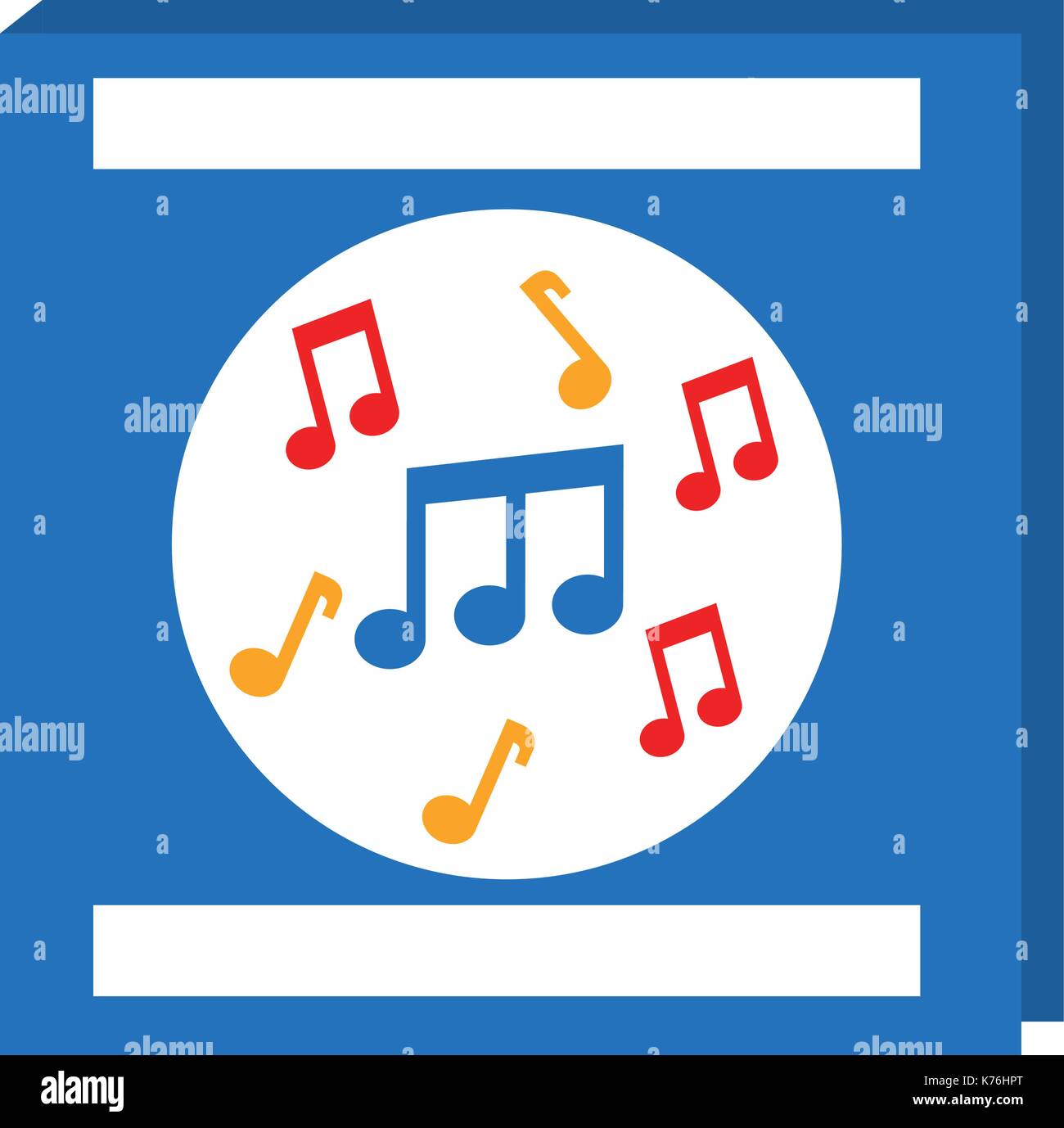 envelope for music album note musical flat design Stock Vector Image