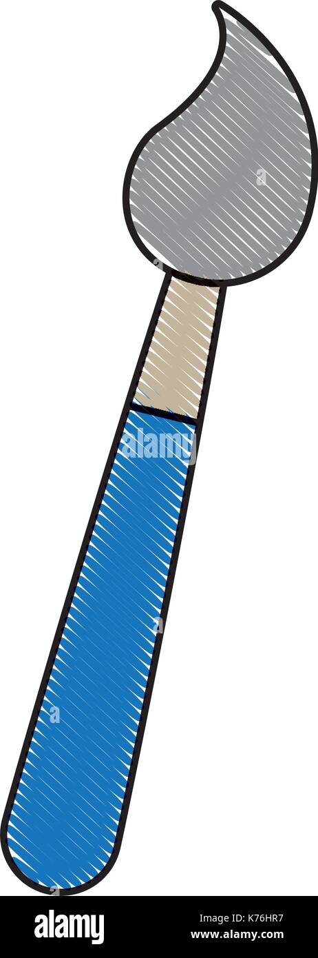 paint brush icon over white background vector illustration Stock Vector ...